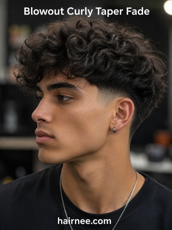 Blowout Curly Taper Fade