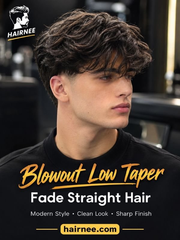 Blowout Low Taper Fade Straight Hair