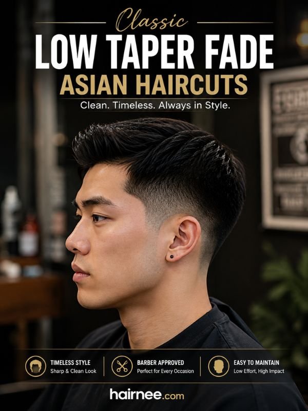 Classic Low Taper Fade Asian Haircuts