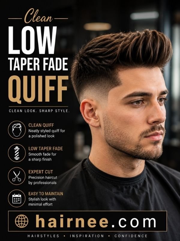 Clean Low Taper Fade Quiff