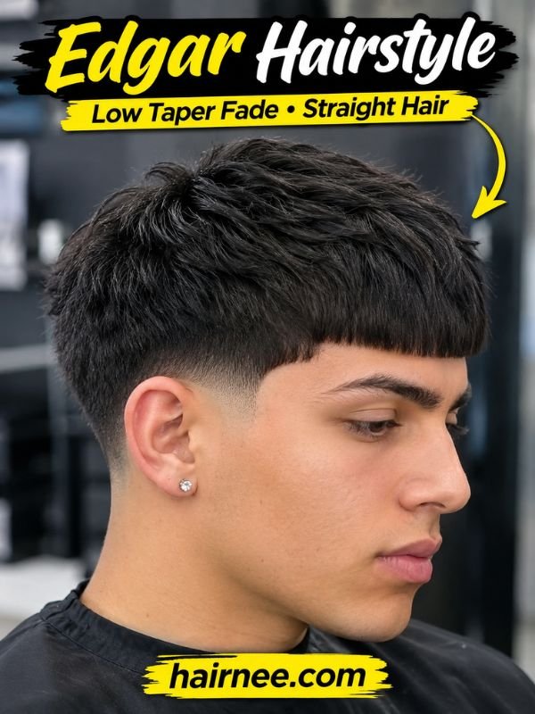 Edgar Low Taper Fade Straight Hair