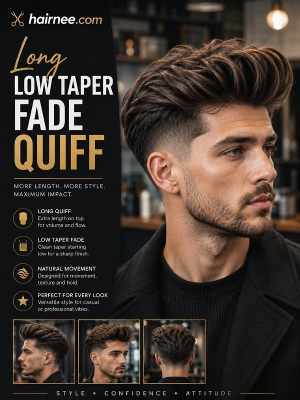 Long Low Taper Fade Quiff