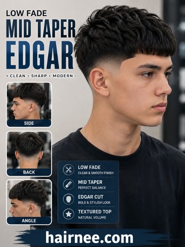 Low Fade Mid Taper Edgar
