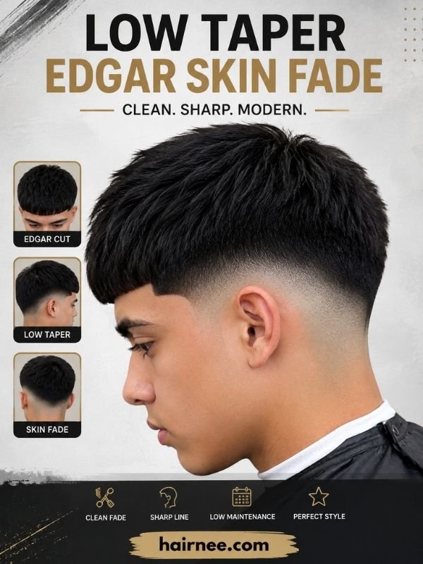 Low Taper Edgar Skin Fade