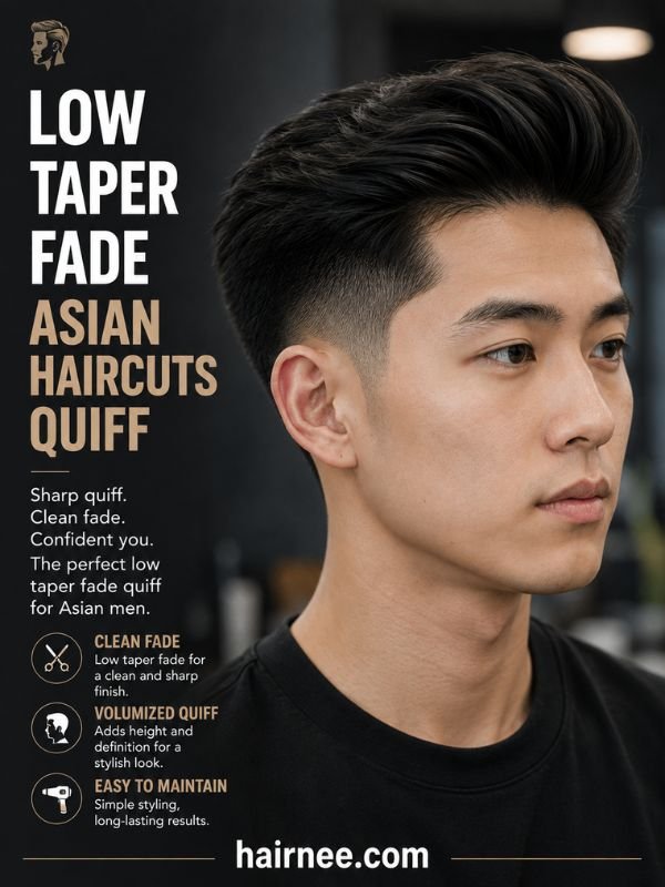 Low Taper Fade Asian Haircuts Quiff