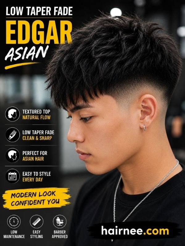 Low Taper Fade Edgar Asian