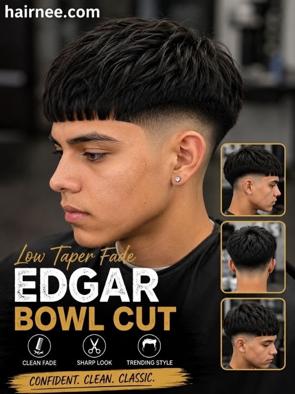 Low Taper Fade Edgar Bowl Cut
