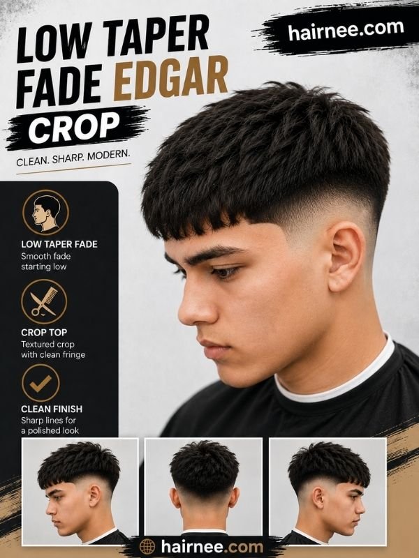 Low Taper Fade Edgar Crop