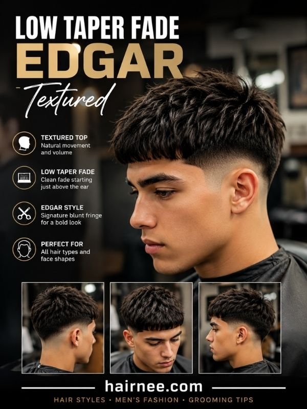 Low Taper Fade Edgar Textured