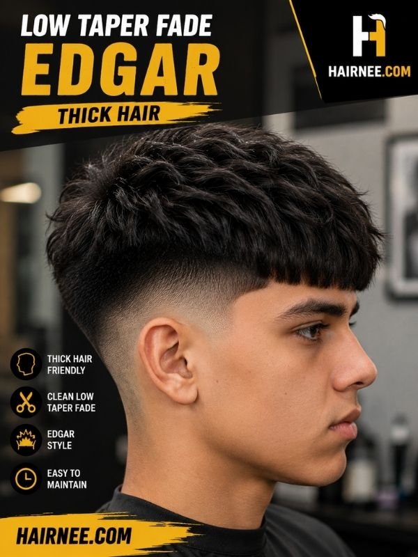 Low Taper Fade Edgar Thick Hair