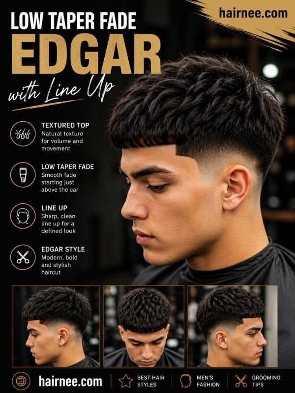Low Taper Fade Edgar with Line Up