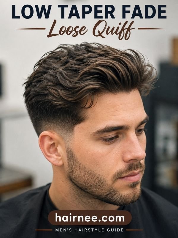 Low Taper Fade Loose Quiff