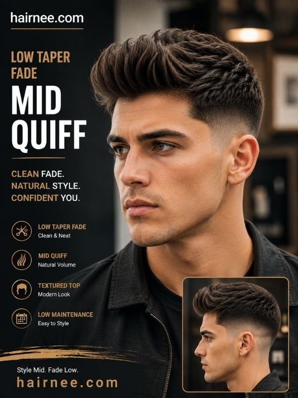 Low Taper Fade Mid Quiff