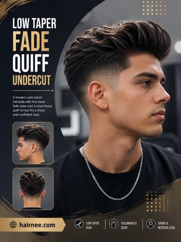 Low Taper Fade Quiff Mid