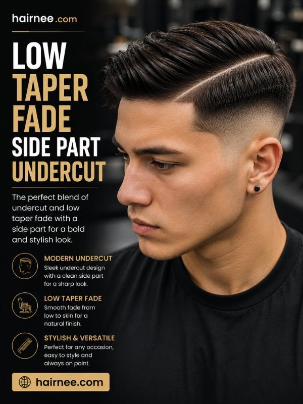 Low Taper Fade Side Part Undercut