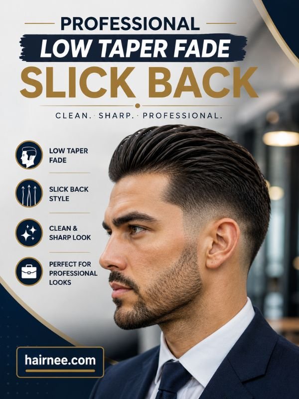 Professional Low Taper Fade Slick Back