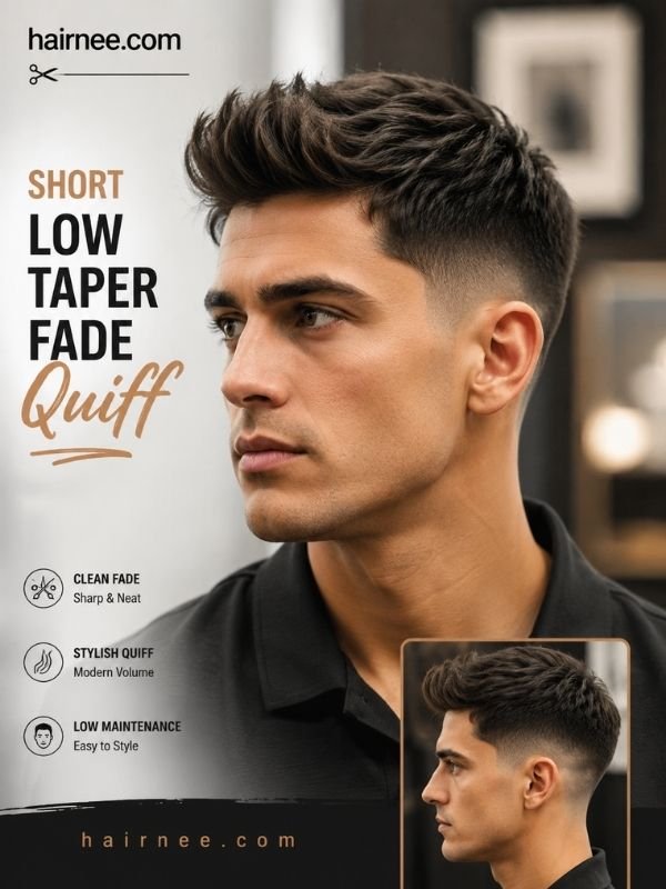 Short Low Taper Fade Quiff