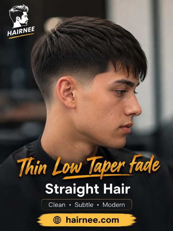 Thin Low Taper Fade Straight Hair
