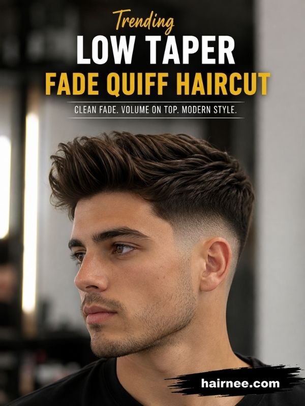 Trending Low Taper Fade Quiff Haircut