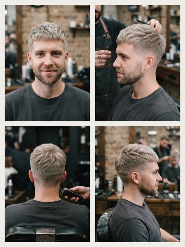 Blonde Short Textured French Crop