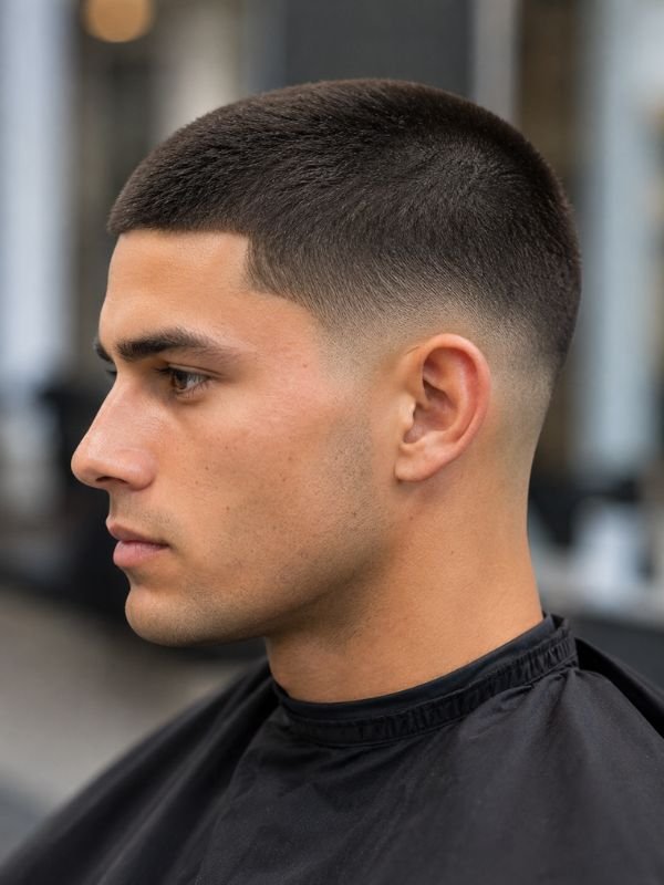 Classic Low Taper Fade Buzz Cut