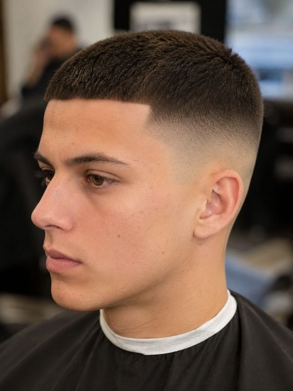 Clean Low Taper Fade Buzz Cut