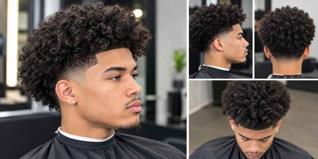 Curly Afro Low Taper Blowout