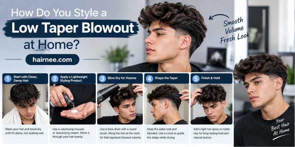 How Do You Style a Low Taper Blowout at Home?