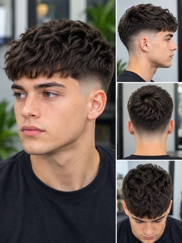 Layered Low Taper Fade Textured Crop