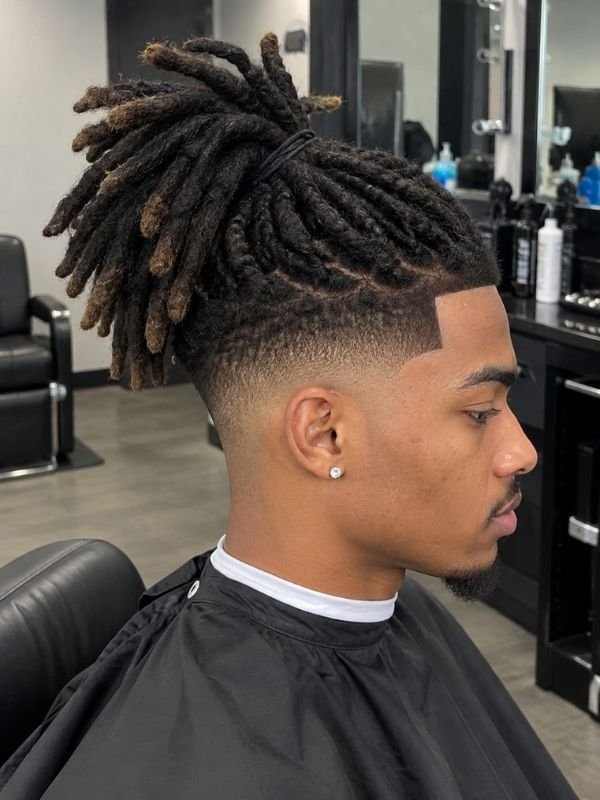 Locs or Dreads High Taper