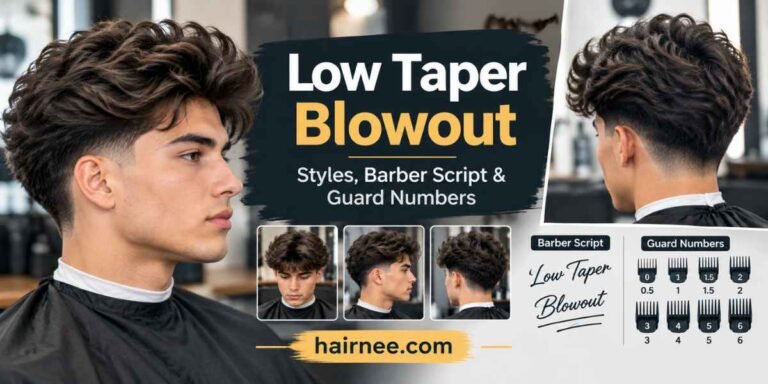 Low Taper Blowout Styles, Barber Script & Guard Numbers