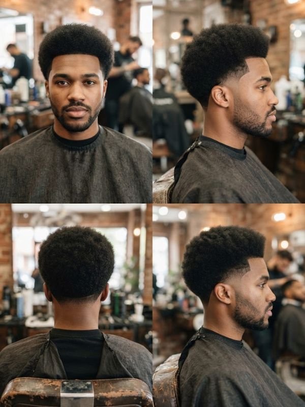 Low Taper Fade + Afro