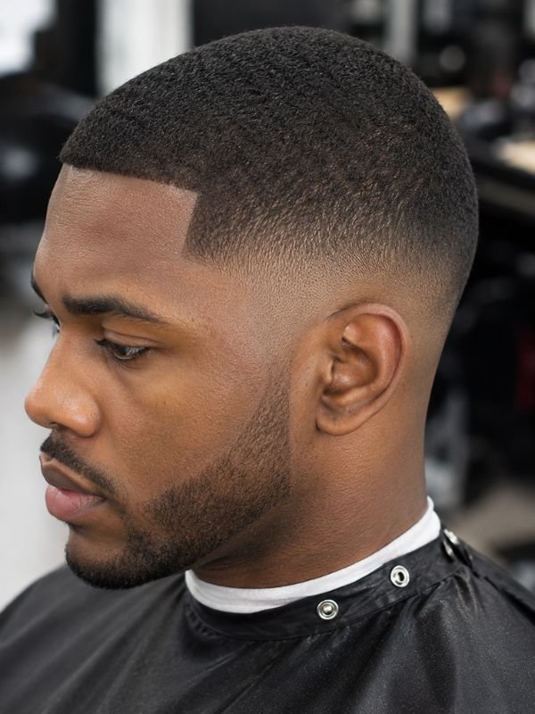 Low Taper Fade Buzz Cut for Black Men