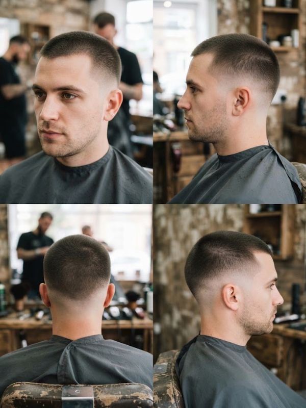 Low Taper Fade + Buzz Cut