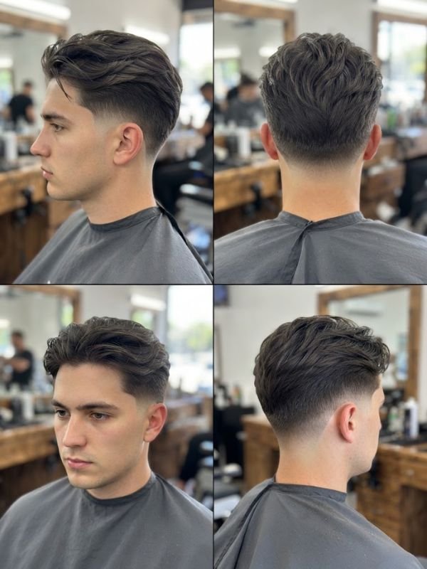 Low Taper Fade + Medium Hair
