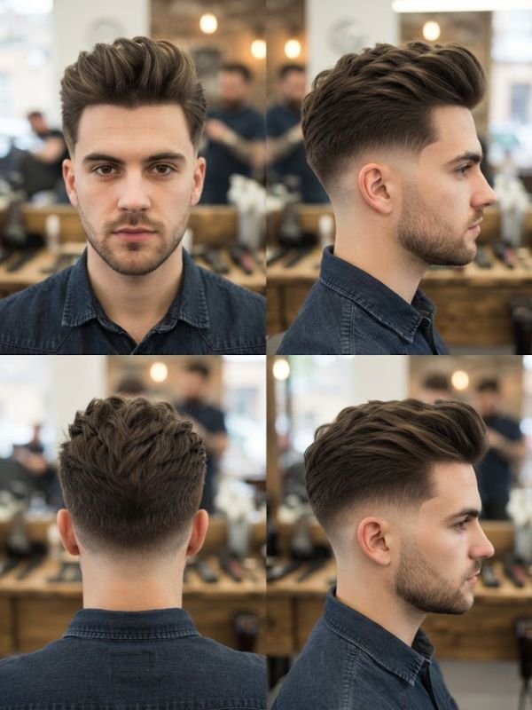 Low Taper Fade + Quiff