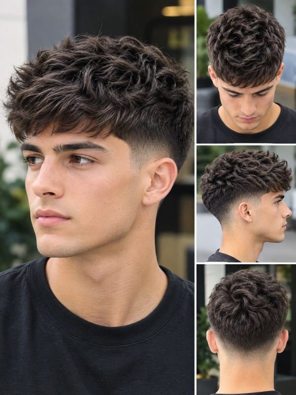 Low Taper Fade Textured Crop Haircut for Teen Boys