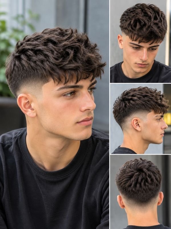 Low Taper Fade Textured Crop with Natural Texture