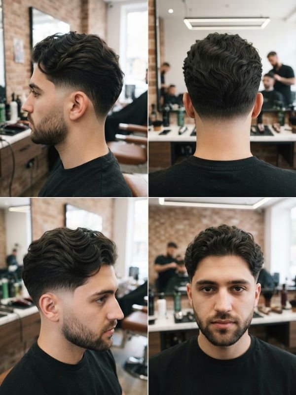 Low Taper Fade + Wavy Hair