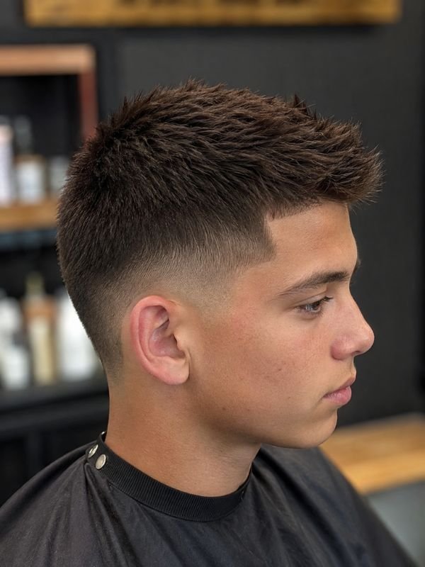 Low Taper Faux Hawk Buzz Cut