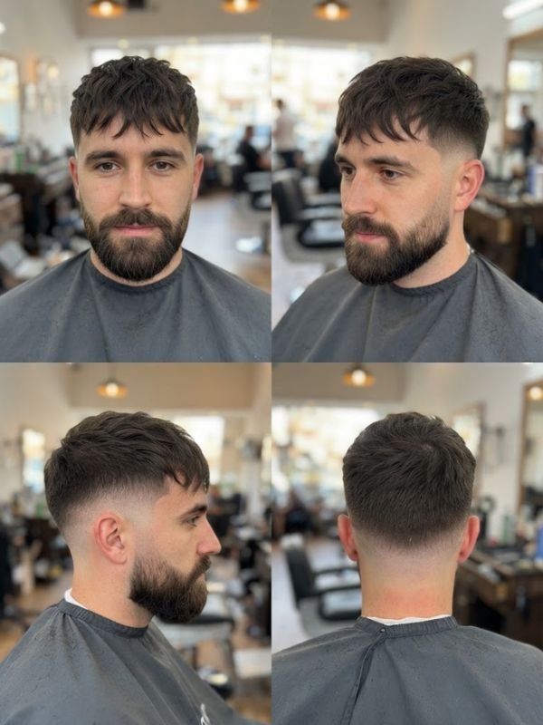 Messy French Crop With Beard