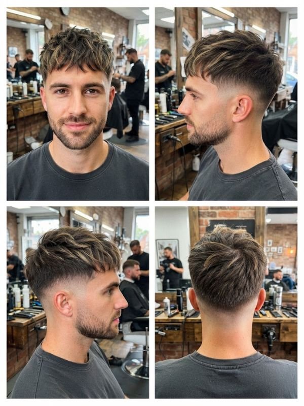 Messy French Crop With Highlights