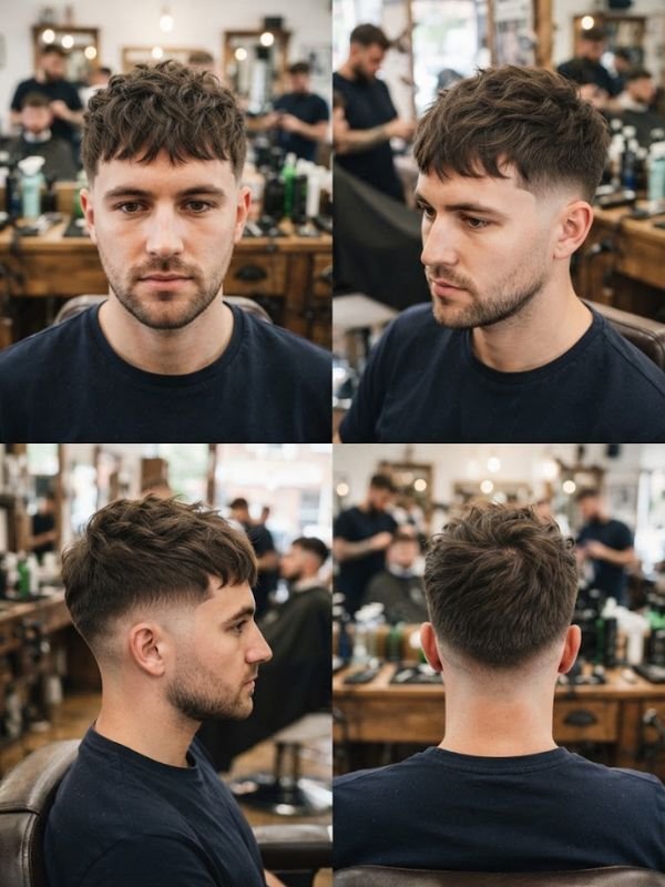Messy French Crop With Mid Fade