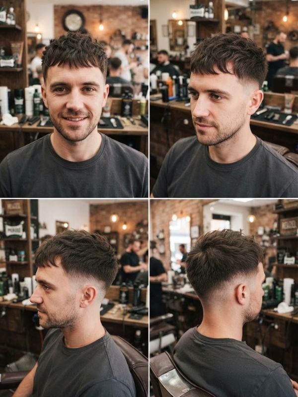 Messy French Crop for Receding Hairline