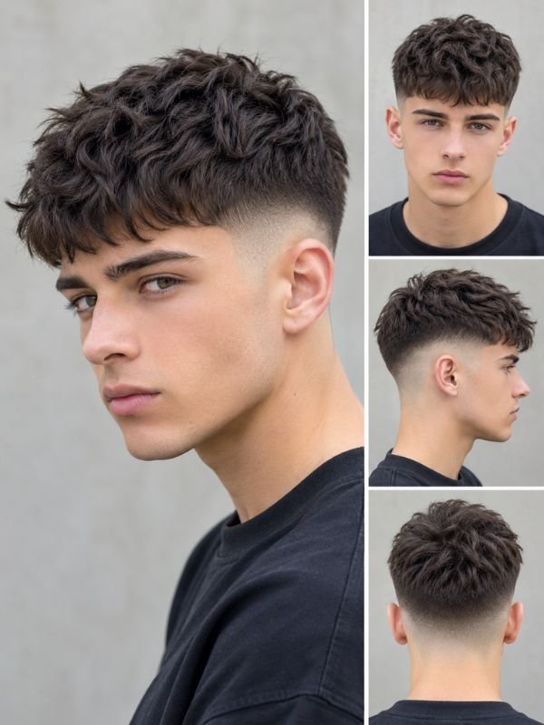 Messy French Crop with Low Taper Fade
