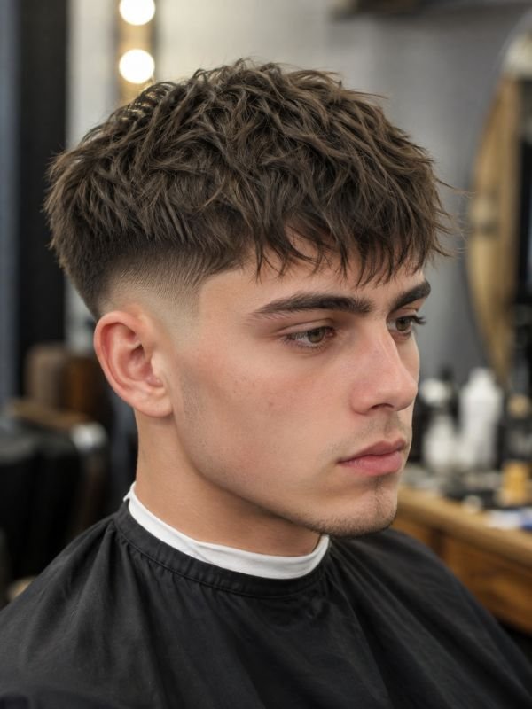 Messy Low Taper Fade French Crop
