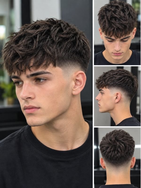 Modern Low Taper Fade Textured Crop Haircut