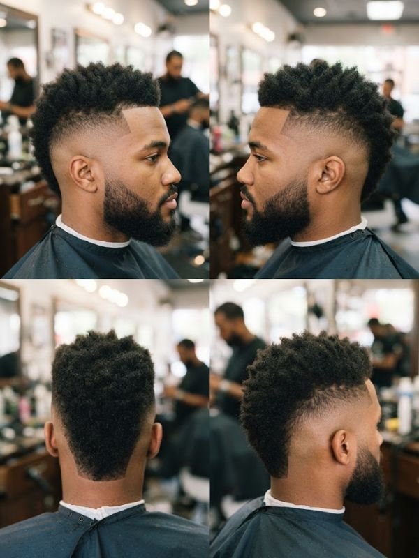 Mohawk Fade With Beard