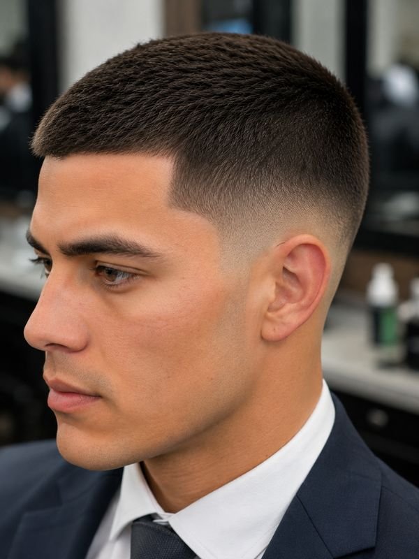 Professional Low Taper Fade Buzz Cut