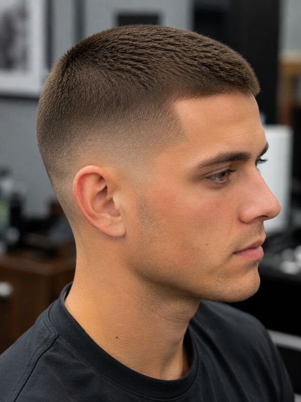Short Low Taper Fade Buzz Cut